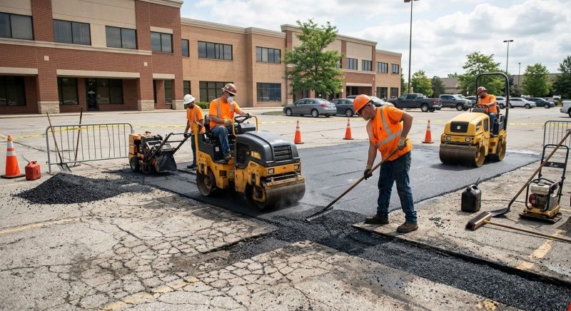 Asphalt Parking Lot Repair in Bluffton, SC